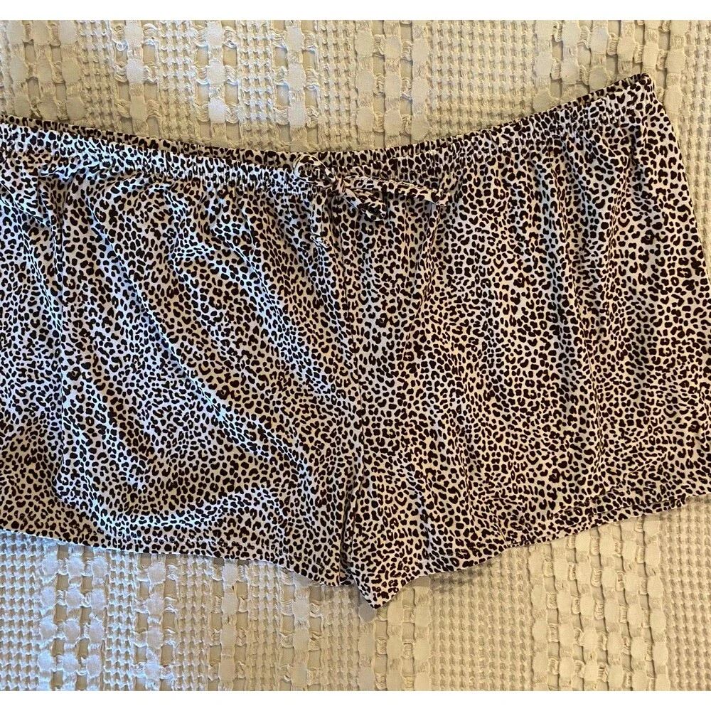 Apt 9‎ Womens Sleep Shorts Cheetah Print Plus Size XL Soft Comfortable
